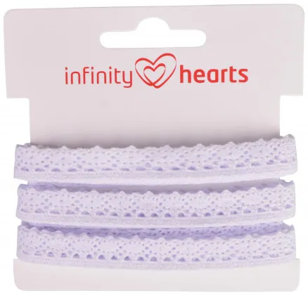 Infinity Hearts Blondebånd Polyester 11mm 01 Hvid - 5m